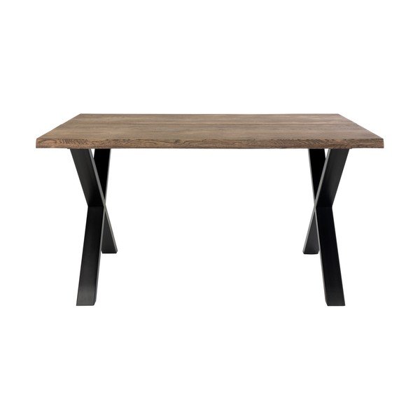 Tavolo da pranzo con piano in rovere massiccio Fumé, 140 x 95 cm Toulon - House Nordic-image-2