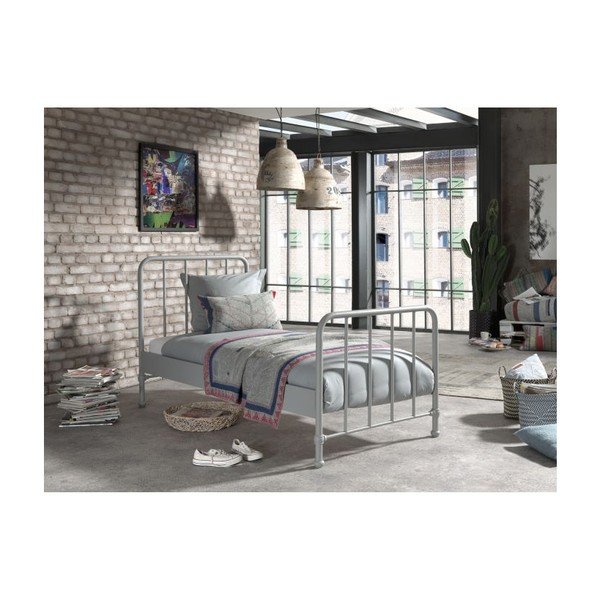 Letto grigio per bambini 90x200 cm Bronxx - Vipack-image-1