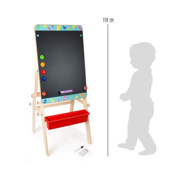 Multifunkční magnetická popisovací tabule složitelná do stolu Legler 2-in-1-image-3