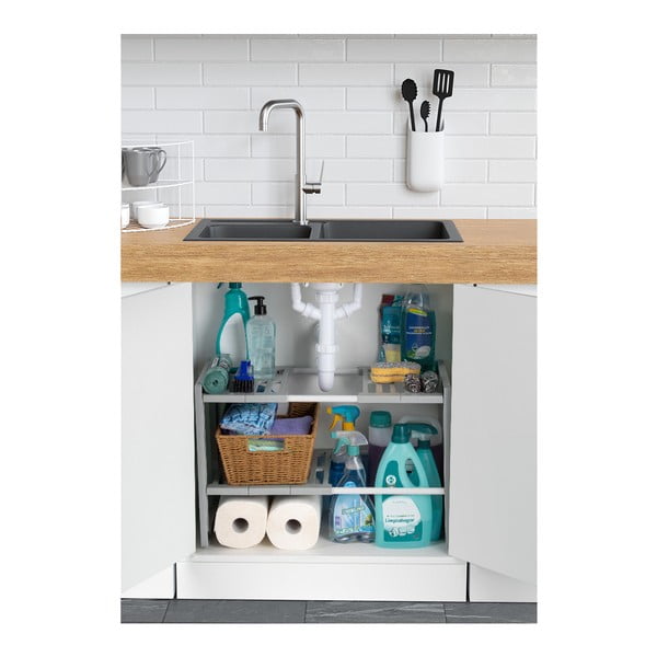 Scaffale espandibile per mobile sotto il lavello con larghezza regolabile - Compactor-image-1