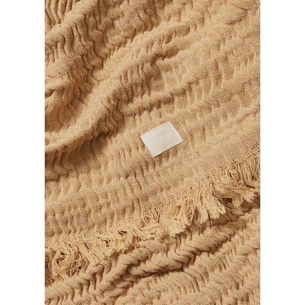 Copriletto beige per letto matrimoniale 240x260 cm Reloved - JUNA-image-2