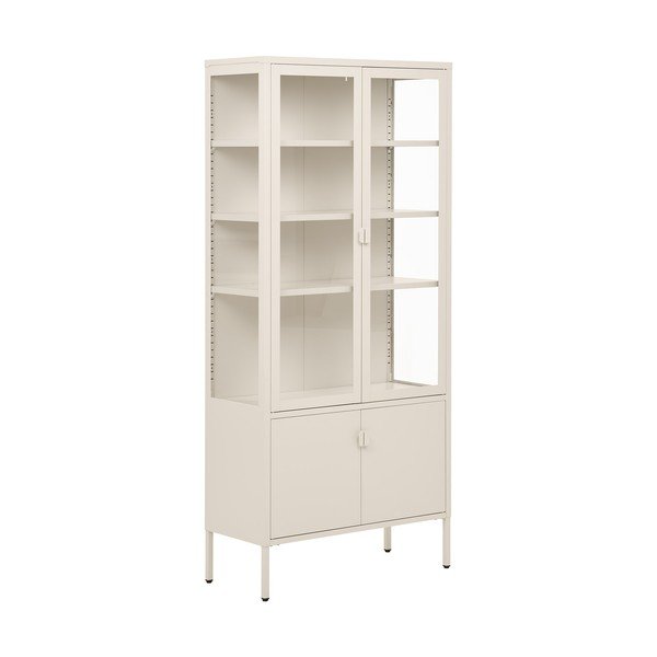 Vetrina color crema in acciaio 80x180x35 cm Brisbane – House Nordic