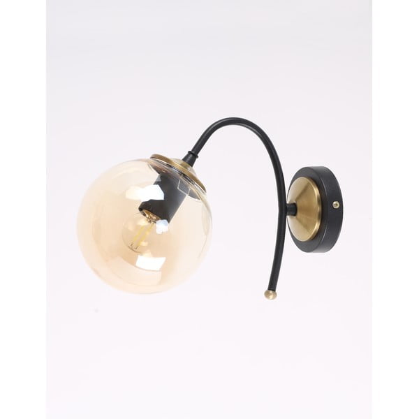Lampada da parete in giallo ocra/nera ø 15 cm Yoyo – Squid Lighting-image-1