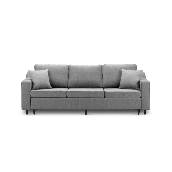 Divano letto a tre posti grigio scuro con contenitore Narcisse - Mazzini Sofas-image-3