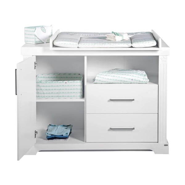 Cassettiera bassa bianca con fasciatoio 120x98 cm Maxi - Roba-image-2