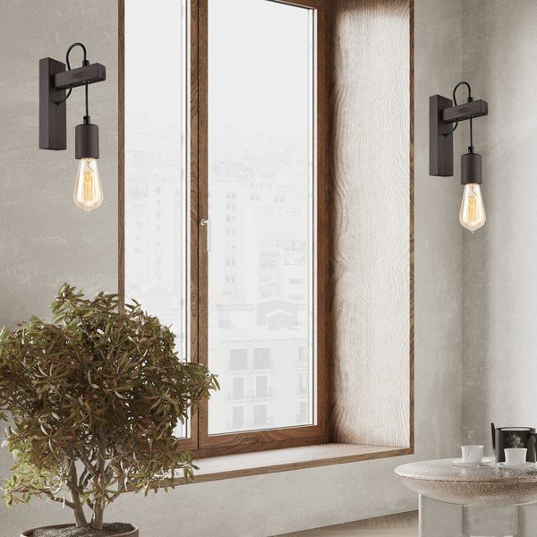 Lampada da parete nera Leon - LAMKUR-image-3