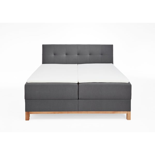 Letto boxspring grigio scuro con contenitore 180x200 cm Catania - Meise Möbel-image-4