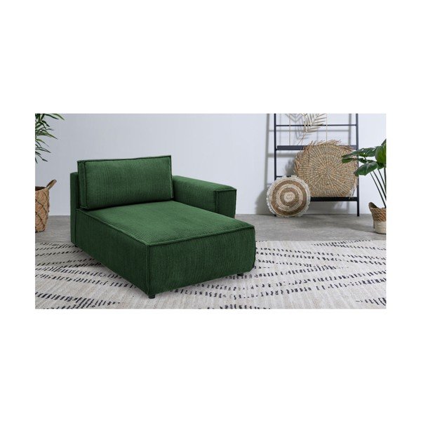 Modulo divano in velluto a coste verde, angolo destro Nihad modular - Bobochic Paris-image-1