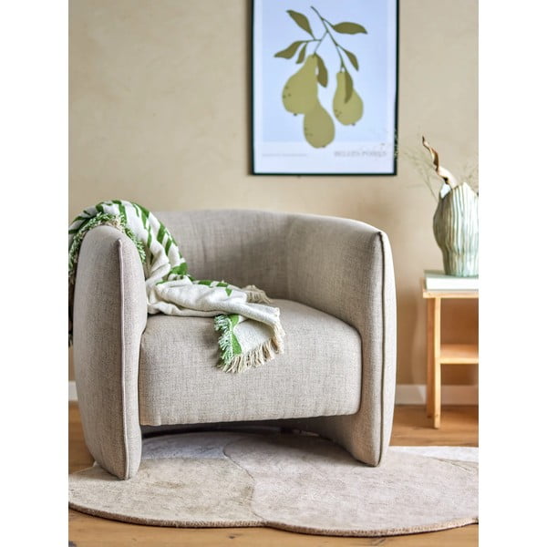 Tappeto in lana marrone 110x140 cm Denton - Bloomingville-image-1