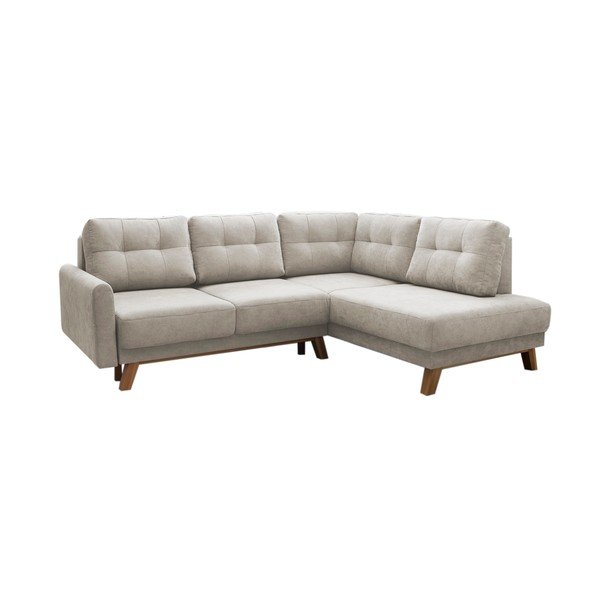 Divano letto beige Balio, angolo destro, 244 cm - Bobochic Paris