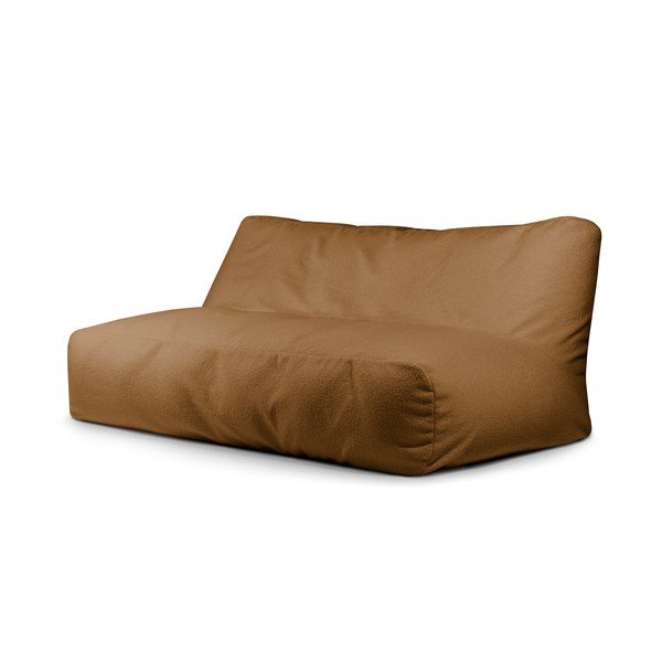 Puof a sacco marrone con rivestimento in bouclé Sofa Tube 190 – SLOWDOWN
