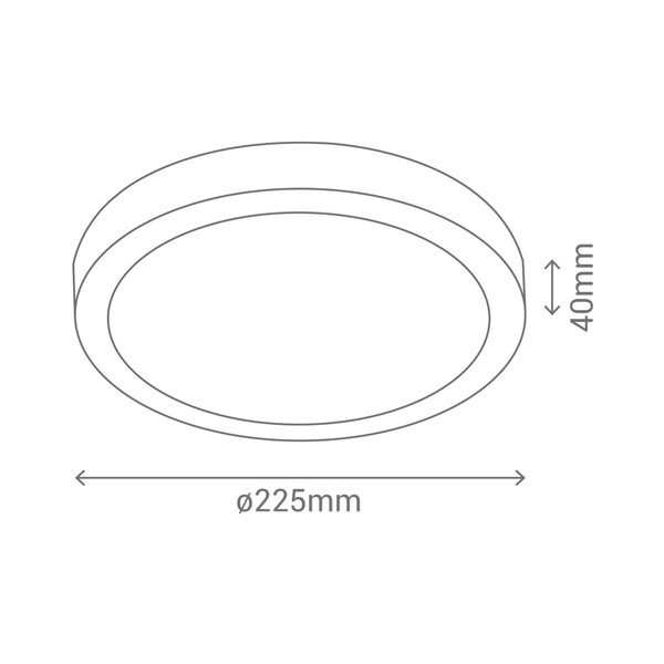 Lampada da soffitto circolare grigia , ø 22,5 cm Ant - SULION-image-3