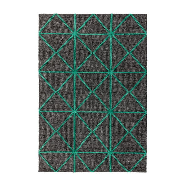Tappeto nero e verde Prisma, 120 x 170 cm - Asiatic Carpets