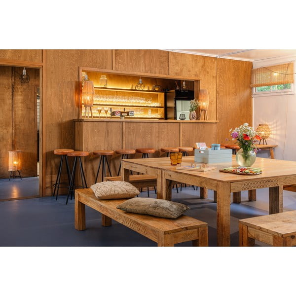 Vaso in vetro verde fatto a mano - Hübsch-image-4