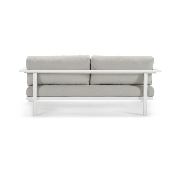 Divano da giardino in alluminio crema Cubic - Diphano-image-1