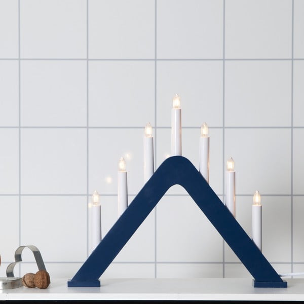 Decorazione natalizia luminosa blu scuro con alimentazione a corrente Jarve – Star Trading-image-1