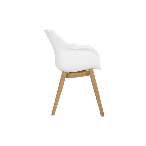 Set di 2 sedie da giardino in plastica bianca Sophie Teak - Hartman-image-3