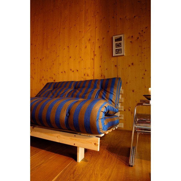 Poltrona stile futon/in legno blu/marrone Roots – Karup-image-4