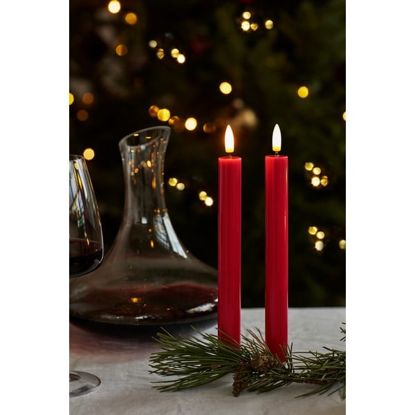 Candele a LED in set con alimentazione a batteria 2 pz (altezza totale 22 cm) Sille – Sirius-image-1