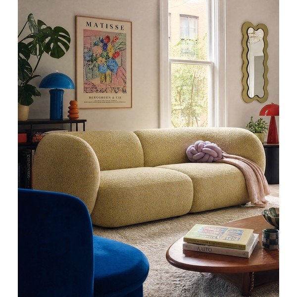Divano giallo 243 cm Kate – Micadoni -image-1