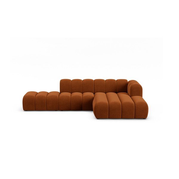 Divano angolare arancione ad angolo destro Lupine - Micadoni Home