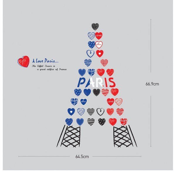 Samolepka Ambiance Love from Paris, 65 x 67 cm-image-1