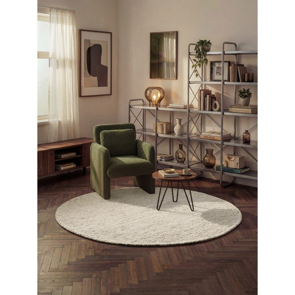Tappeto rotondo color crema in lana tessuto a mano ø 200 cm Bexley Woolwich – Ted Baker-image-1