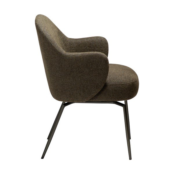 Sedia da pranzo color kaki con braccioli/girevole Bae – DAN-FORM Denmark-image-3