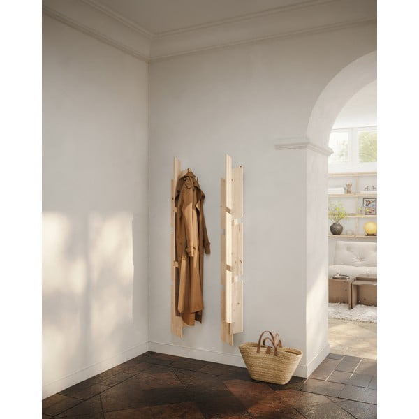 Attaccapanni da parete di colore naturale in pino massiccio 26 cm Keeper – Karup Design-image-1