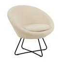 Poltrona in lana artificiale bianco crema Center - Actona