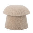 Sgabello beige in tessuto bouclé Bocca - Bloomingville