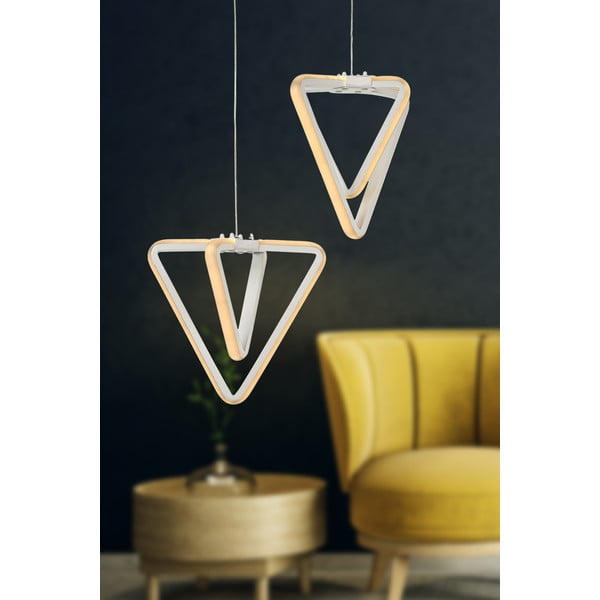 Lampadario LED bianco in metallo ø 20 cm Baris – Squid Lighting-image-1