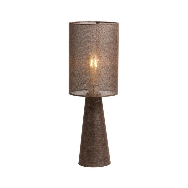 Lampada da tavolo marrone con paralume in tessuto (altezza totale 58 cm) Micky – Light & Living-image-4