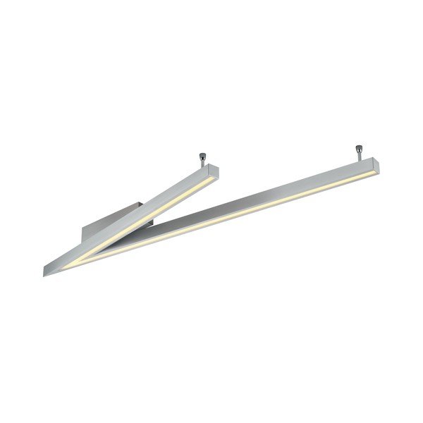 Apparecchio da soffitto a LED grigio con controllo vocale/app mobile con paralume in metallo 35x127,5 cm Cicanto - CINQUE-image-2