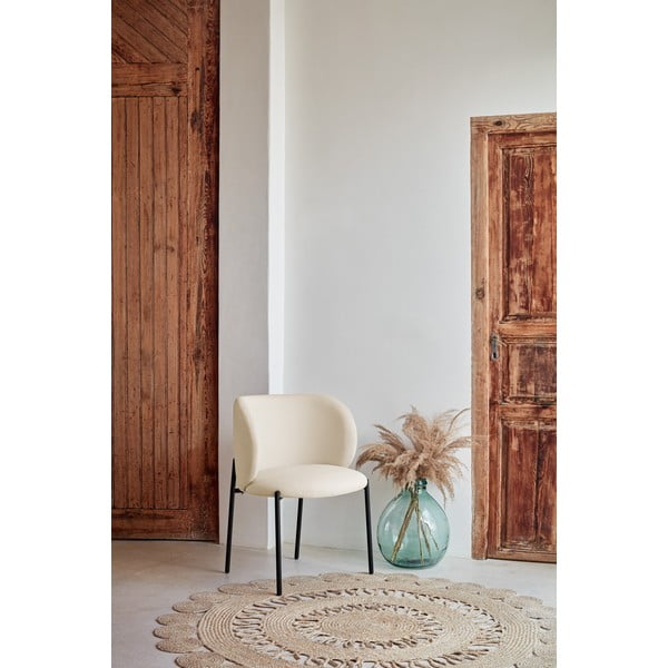 Set di sedie da pranzo bianca in imbottito 2 pz Mogi – Teulat-image-1