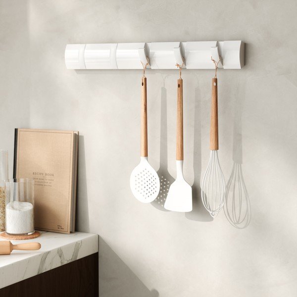 Attaccapanni da parete bianco opaco in pino massiccio 51 cm Flip – Umbra-image-2