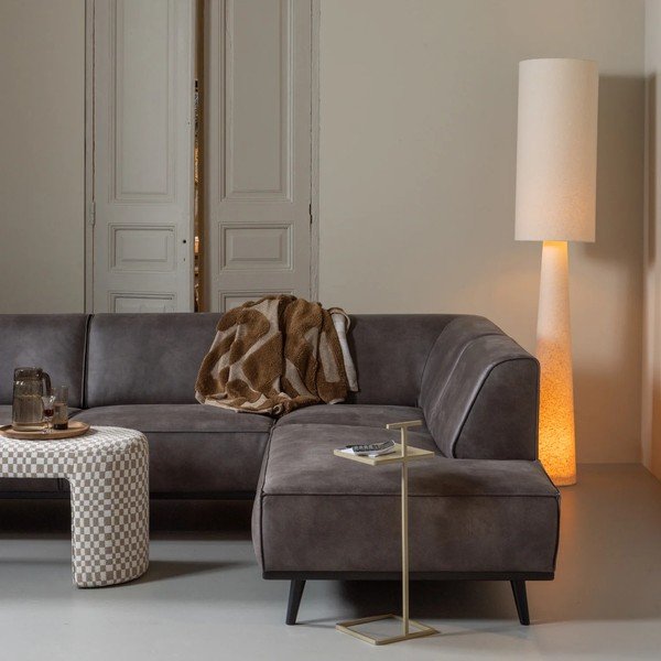 Lampada da terra beige con paralume in tessuto (altezza totale 187 cm) Loft – WOOOD-image-1