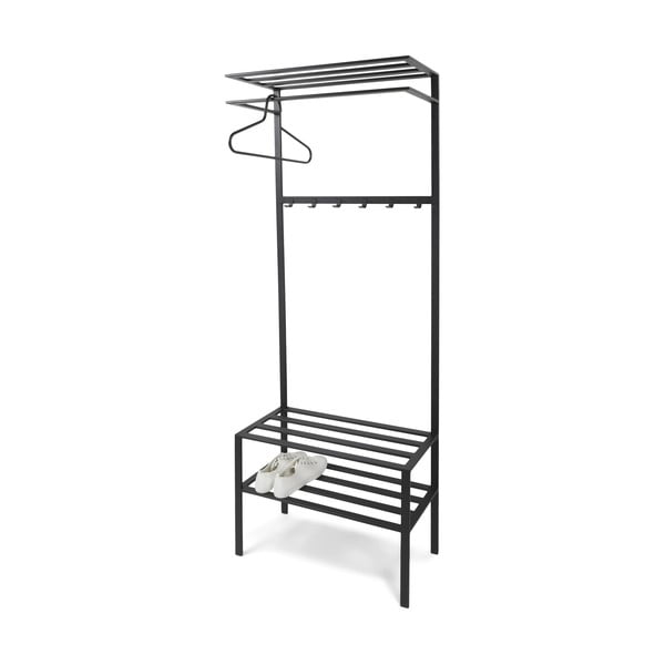 Set di mobili da ingresso nero in metallo 70x178x29 cm Ivar – Spinder Design-image-2