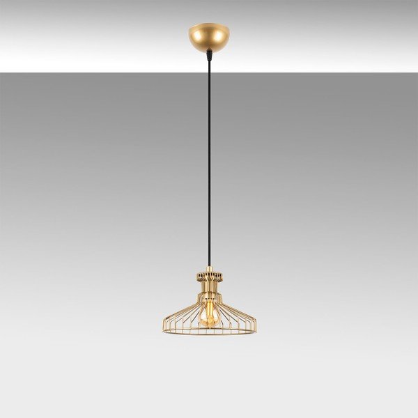 Lampada a sospensione color oro con paralume in metallo ø 23 cm Events - Opviq lights-image-3