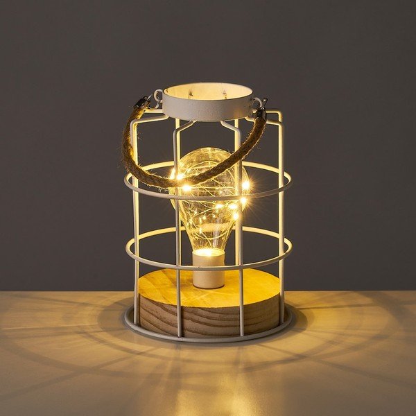 Lampada da tavolo bianca (altezza 20,5 cm) - Casa Selección-image-1