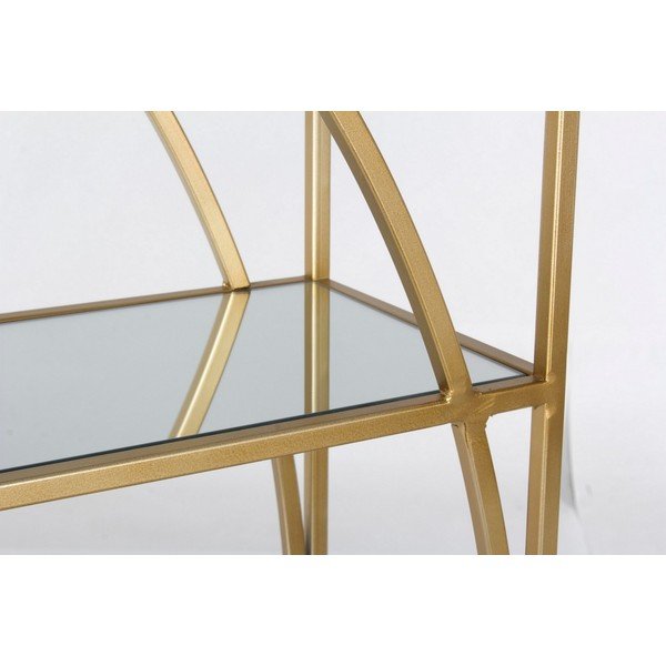 Libreria dorata in acciaio 56x151,5x25 cm Elenor – Bizzotto-image-3