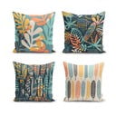 Set di 4 federe Foglie colorate, 43 x 43 cm - Minimalist Cushion Covers