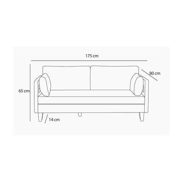 Divano a tre posti marrone Lola - Balcab Home-image-1