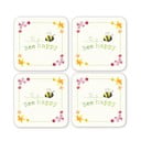 Set di 4 sottobicchieri in sughero Fiori Bee Happy - Cooksmart ®