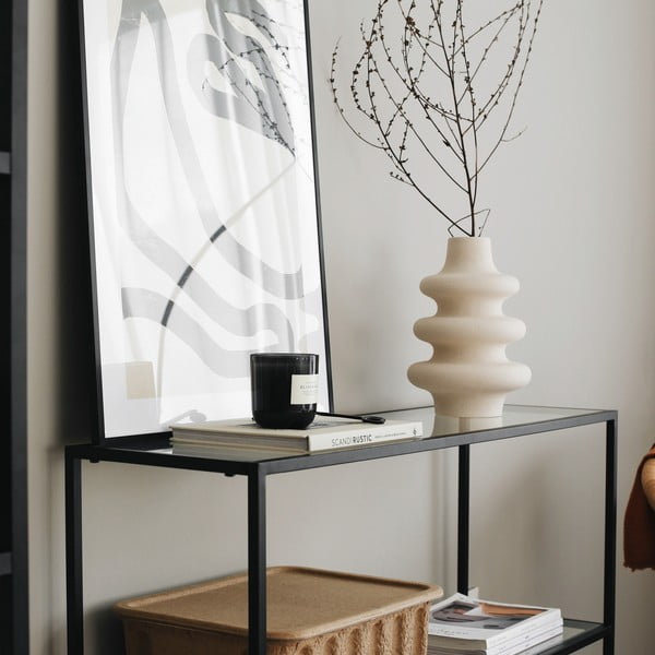 Ripiano in vetro nero 100x85 cm Camiko - Neostill-image-2