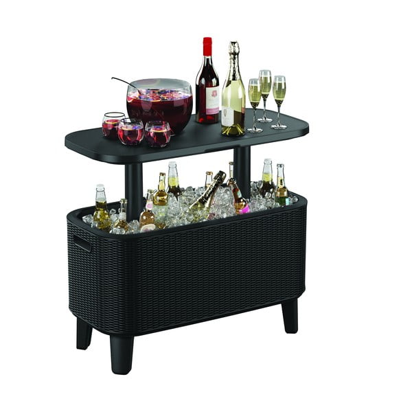 Tavolo da giardino in plastica con vaschetta per il ghiaccio 83,5x40 cm Bevy - Keter-image-2