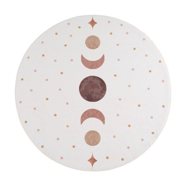 Tappeto per bambini color crema lavabile ø120 cm Coco 1136 – Ayyildiz Carpets