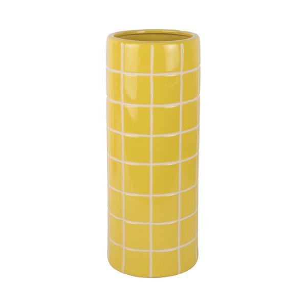 Vaso giallo in ceramica (altezza totale 40 cm) Retro Tiles – PT LIVING