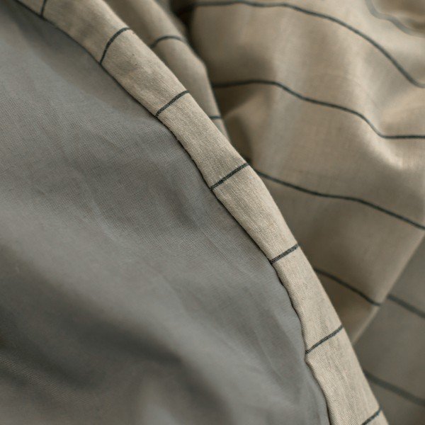 Copripiumino in cotone grigio e beige per letto matrimoniale 200x200 cm Oxford - Happy Friday-image-3
