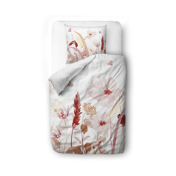Biancheria da letto singola in cotone sateen bianco e rosa 140x200 cm - Butter Kings